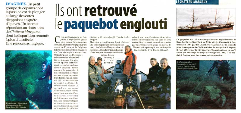 Article : Ils ont retrouvé le paquebot englouti 