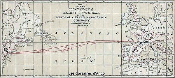 Carte des traversées du Château-Margaux