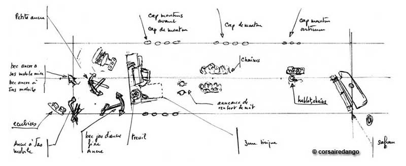 Croquis de l'épave du Siant-Simon