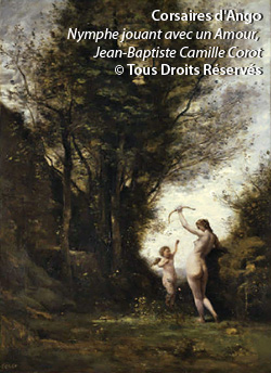 Nymphe jouant avec un Amour de Corot