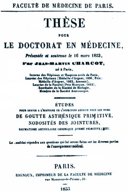 Thèse de Jean-Martin Charcot