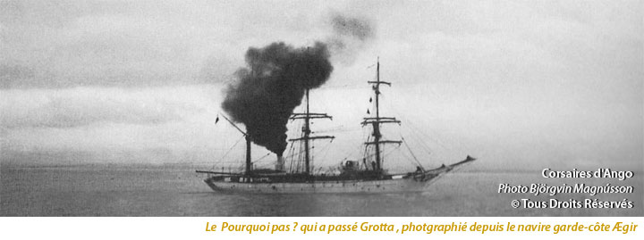 Dernière photo du Pourquoi-pas par l'Ægir