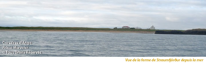Vue de la mer de la ferme de Straumfjörður