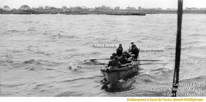 Embarquement  à bord de l'Hvidbjörnen