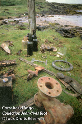 Objets remontés de l'épave
