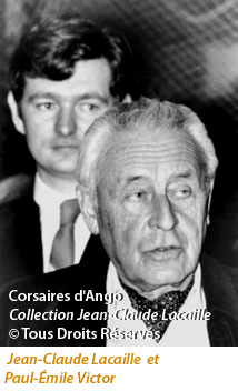 Paul-Émile victor et Jean)Claude Lacaille (en arrière plan)